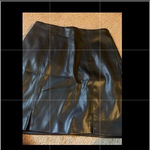 Black leather skirt
